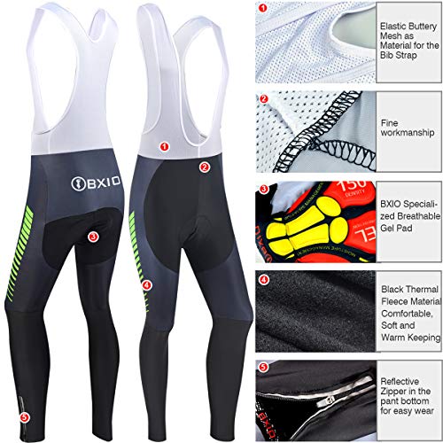 BXIO Ropa Ciclismo Hombre Invierno, Maillot Ciclismo Térmico y Manga Larga con 3 Bolsillos Traseros, Pantalones Ciclismo, Mallas, Trajes Bicicleta Bicicleta Montaña