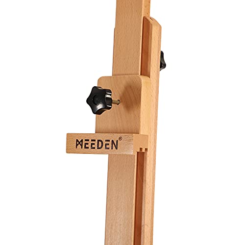 Caballete de madera de haya MEEDEN extragrande con marco en H, inclinable ajustable