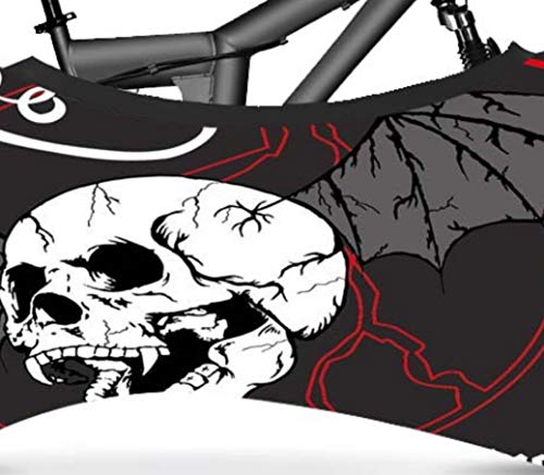 Cabeza De Una Calavera Con Alas Grises Fundas Para Bicicletas, Funda En Interiores Bicicletas Resistente Contra El Polvo Funda Bicicleta De Montaña Funda Protectora Anti Uv Bicicletas De Carretera