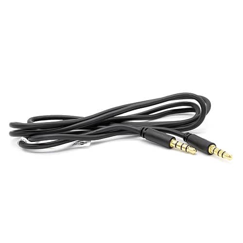 Cable de Audio Estereo Jack 3.5 Macho-Macho 4 Pin (2 Metros, Negro)