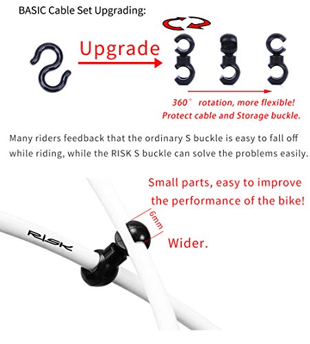 Cable de Cambio de Freno Universal básico cyceharth, Tubos de alojamiento para montaña MTB Road Sram Shimano, Engranaje de Bicicleta, Juego de Cables de Repuesto Delantero Trasero (Brake Cable Kit)