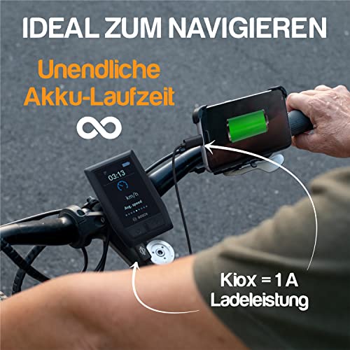 Cable de carga Lightning para bicicleta eléctrica Bosch Intuvia, Kiox, Nyon (antiguo), pantalla de 35 cm de longitud, función OTG, micro USB A para ordenador de bicicleta