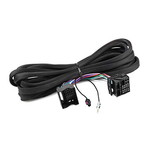 Cable de extensión Quadlock de 6,5m Compatible con BMW 3 E46, 5 E39, X5 E53 (incluida la extensión de Antena en DIN, I-Bus y Cable de Antena)