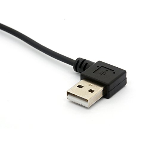 Cable en espiral USB tipo C, cable de extensión USB C a USB A 2.0 cable de extensión de 90 grados USB C adaptador de cable