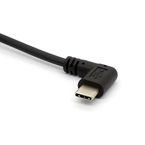 Cable en espiral USB tipo C, cable de extensión USB C a USB A 2.0 cable de extensión de 90 grados USB C adaptador de cable