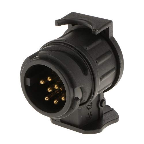 CABLEPELADO Adaptador de Remolque de 13 a 7 Pines 12V Negro