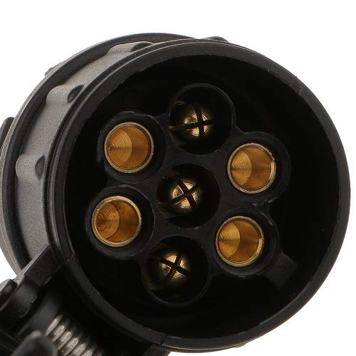 CABLEPELADO Adaptador de Remolque de 13 a 7 Pines 12V Negro