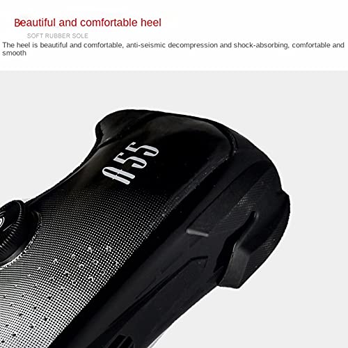 Cacagie Zapatillas de ciclismo para hombre y mujer Spin Ring SPD para ejercicio al aire libre e interior, hombres y mujeres compatibles con tacos Delta Look 36-47, plateado, 40 EU