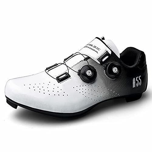 Cacagie Zapatillas de ciclismo para hombre y mujer Spin Ring SPD para ejercicio al aire libre e interior, hombres y mujeres compatibles con tacos Delta Look 36-47, plateado, 40 EU