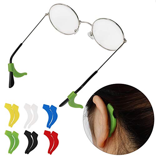 Cadena de Gafas Silicone Elástico con Antideslizante Gancho Deportes Gafas de Sol Soporte Correa para Hombre Mujer Niño Multicolor 6 Pieza