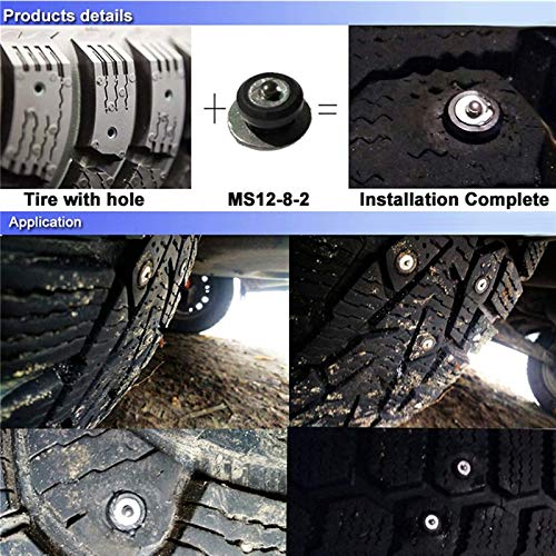 Cadenas de nieve de coches, Picos for neumáticos Tenedor de neumáticos de invierno Puntos de neumáticos de coches Nieve Chians ICE Stud Carbide Studs for automóvil automóvil SUV ATV Motocicleta Camión