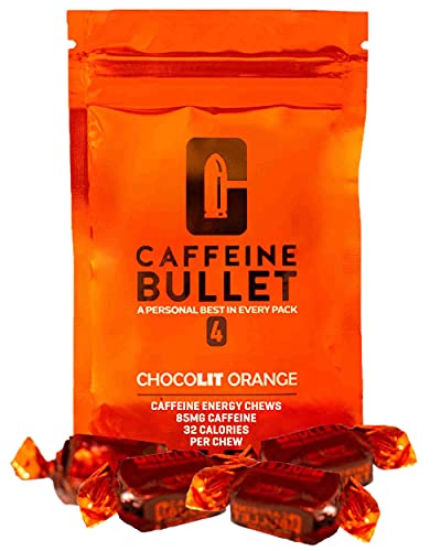 Caffeine Bullet 16 caramelo de naranja chocolate: superan a los gel energ‚ticos, cafeina chicle y c psulas. Nutrici¢n deportiva para correr maraton, ciclismo, gimnasio y entrenamiento resistencia