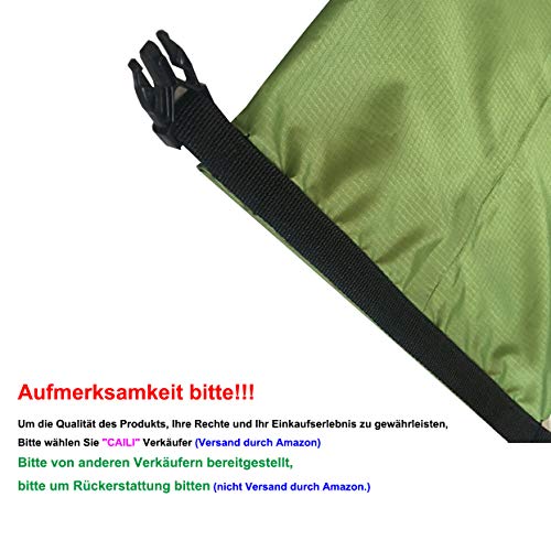 CAILI 5 Bolsas Secas, Bolsa Impermeable de Cinco Piezas a la Deriva, Verde Militar Adecuado para Nadar, Navegar, Hacer Rafting, Acampar, Hacer Kayak, IR de Excursión