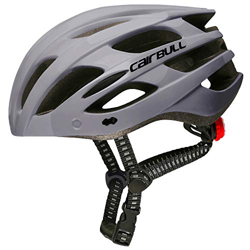 Cairbull Casco, Unisex Adulto Casco de Ciclismo Equipado con luz LED/Visera/Gafas de Sol