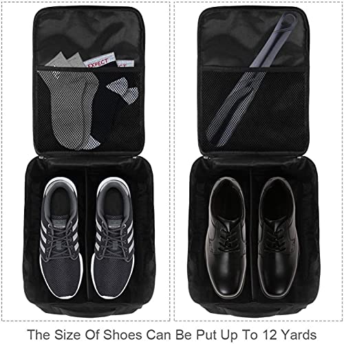 Caja de almacenamiento para zapatos de viaje y uso diario Kudu Night Shoe Bag Organizador portátil impermeable hasta 12 yardas con doble cremallera 4 bolsillos