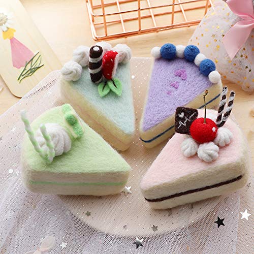 Cake Bread Wool Felt Craft, DIY Unfinished Poked Handcraft Kit (handwork sewing material Pack)