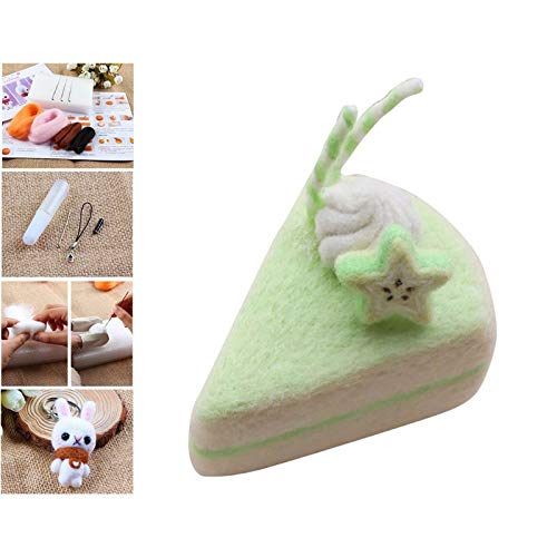 Cake Bread Wool Felt Craft, DIY Unfinished Poked Handcraft Kit (handwork sewing material Pack)