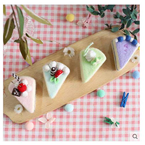 Cake Bread Wool Felt Craft, DIY Unfinished Poked Handcraft Kit (handwork sewing material Pack)
