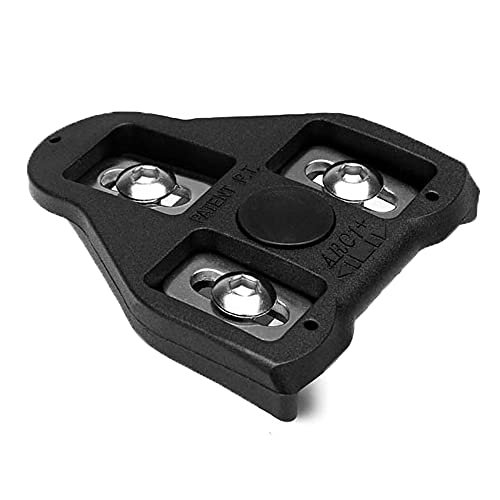 Calas para Pedales Compatibles con Look Delta (9 ° de Libertad Angular) Calas para Bicicletas de Ciclismo (Negro)