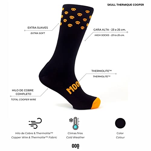 Calcetines de Ciclismo Térmicos de Invierno Unisex Skull Thermique Cooper, Thermolite, Calcetines Ciclismo Caña Alta (as4, numeric, numeric_43, numeric_45, regular, regular, 43-45)