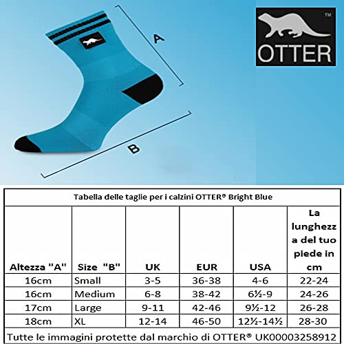 Calcetines transpirables e impermeables aire libre como golf jogging,ciclismo,senderismo o excursionismo. Evitan que la piel se humedezca gracias a la tecnología COOLMAX CORE(Azul brillante, Mediana)