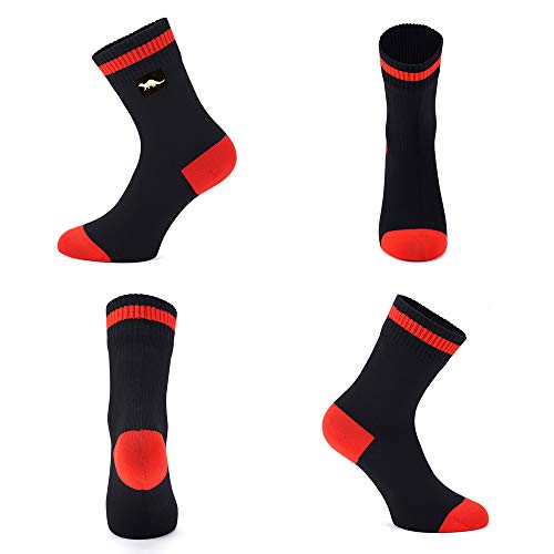 Calcetines transpirables e impermeables de OTTER para hombre y mujer Negro Mediana Ideales para actividades al aire libre como golf jogging ciclismo Evitan que la piel se humedezca gracias