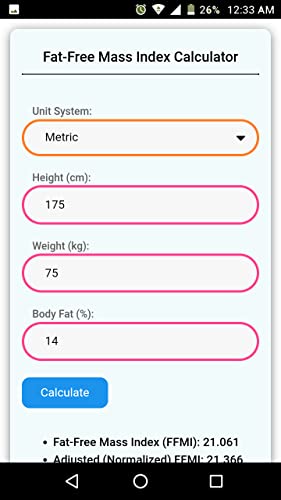 Calculadora de índice de masa libre de grasa