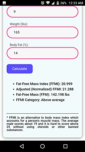 Calculadora de índice de masa libre de grasa