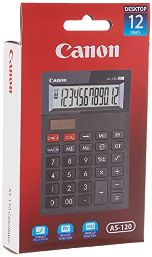 Calculadora sobremesa Canon AS-120 Negra