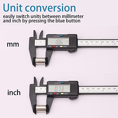 Calibrador Vernier Digital,Pie de Rey Digital Profesional 150mm/6 Pulgadas Micrómetro Electrónico con Pantalla LCD Grande,Medición de Calibre para Diámetro Interior,Exterior,Profundidad y Escalera