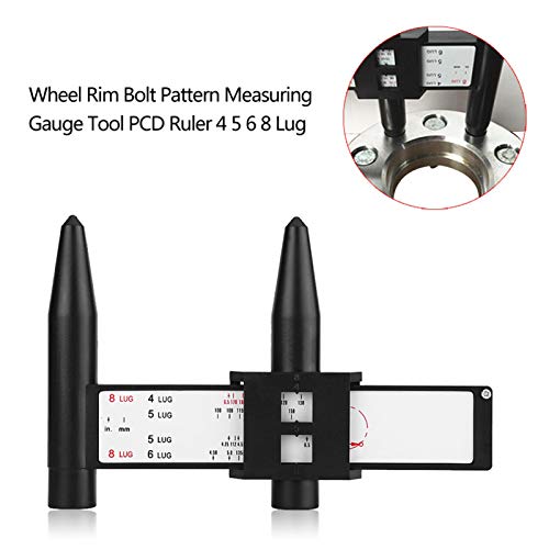 Calibre de llanta de rueda, patrón de perno de llanta de rueda de coche, herramienta de calibre de medición deslizante, regla PCD 4 5 6 8 lengüeta
