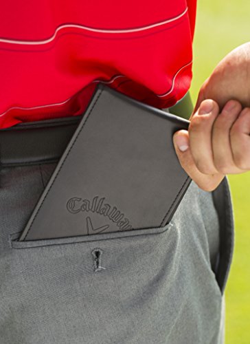 Callaway Scoreboard Karte Leder Halter Soporte para Tarjetas de Mando, Unisex, Negro, Talla Única