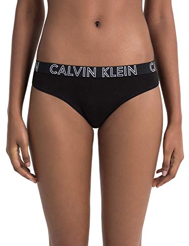 Calvin Klein Bikini Brief Braguita, Black 001, L para Mujer