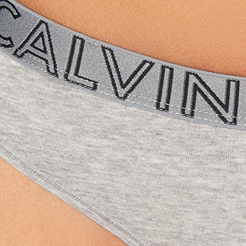 Calvin Klein Bikini Brief Braguita, Grey Heather 020, M para Mujer