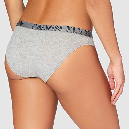 Calvin Klein Bikini Brief Braguita, Grey Heather 020, M para Mujer