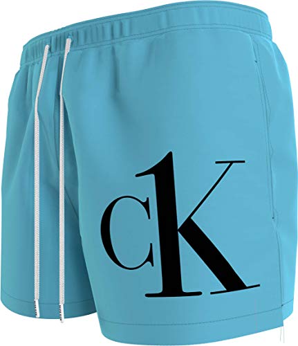 Calvin Klein Cordón Corto Baador para Hombre, Tanager Turquoise, XL