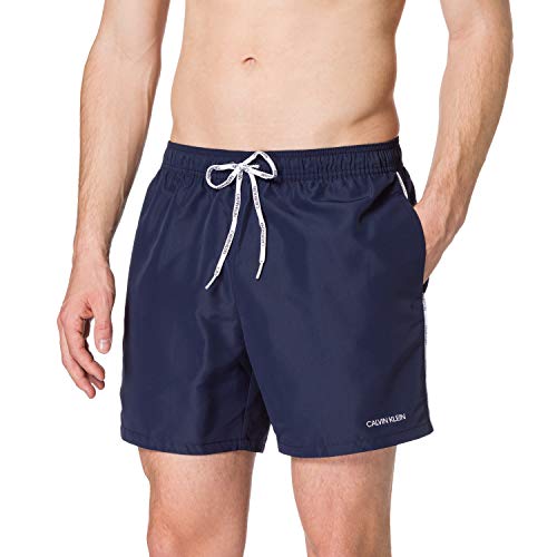 Calvin Klein Cordón Mediano Baador para Hombre, Black Iris, M