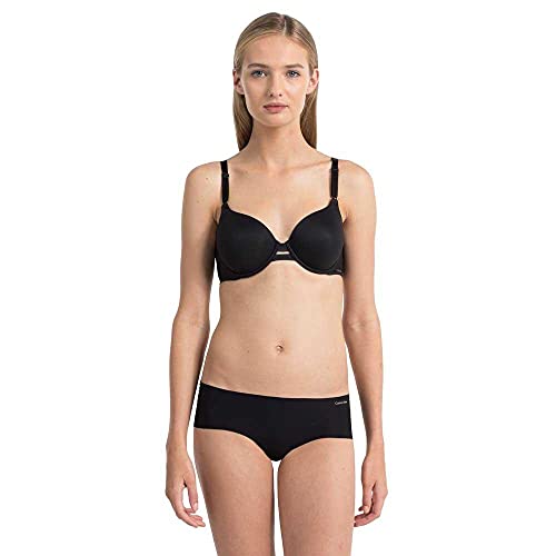 Calvin Klein High Waist Hipster-Invisibles Braguita, Negro (Black 001), M para Mujer