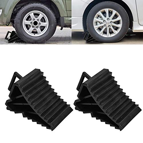 Calzo para Ruedas, 2Pcs Calzos de Ruedas Antideslizante Cuñas de Freno Colgante para Coche para Caravana Camión Coche Remolque