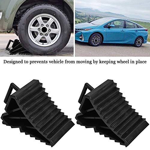 Calzo para Ruedas, 2Pcs Calzos de Ruedas Antideslizante Cuñas de Freno Colgante para Coche para Caravana Camión Coche Remolque