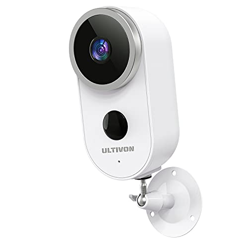 Cámara Vigilancia Exterior WiFi con Batería Recargable Inalámbrica, Ultivon A4 Cámara IP 1080P con Audio Bidireccional Visión Nocturna Impermeable PIR Detección de Movimiento para Hogar Seguridad