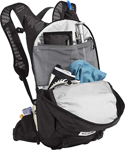 CamelBak M.u.l.e. Pro 14 Mochila de hidratación, Mujer, Negro, Blanco, Talla única