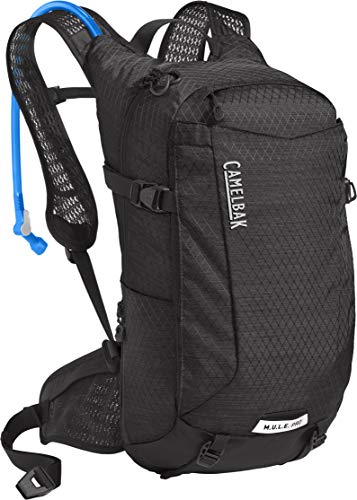 CamelBak M.u.l.e. Pro 14 Mochila de hidratación, Mujer, Negro, Blanco, Talla única