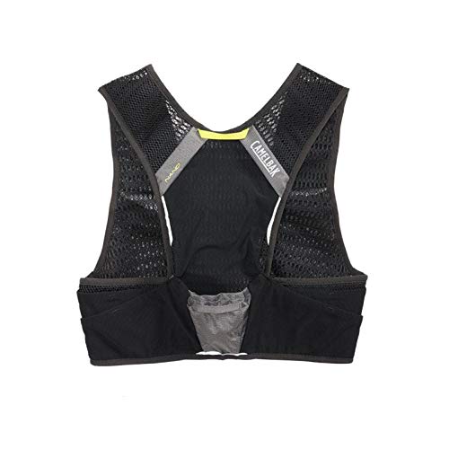 CamelBak Nano Vest 1½ l + 2 Quick Stow Flask (S,M,L) Run HIDRATACIÓN, Adultos Unisex, L Graphite/Sulphur Spring, 34oz