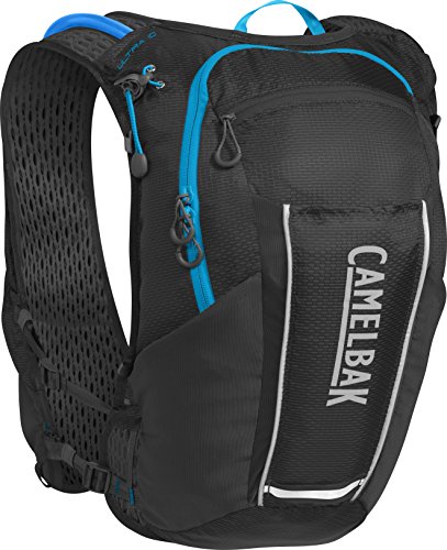 CAMELBAK Ultra 10 Mochila de Hidratación, Hombre, Negro/Azul (Atomic Blue), Talla Única