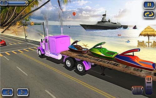 camión transportador de barcos de motor