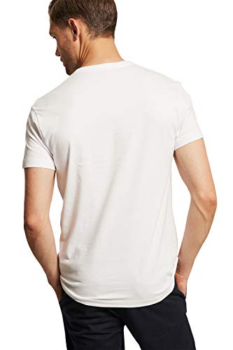 Camiseta Blanca con estampación de Manga Corta para Hombre - Diseño Established Title