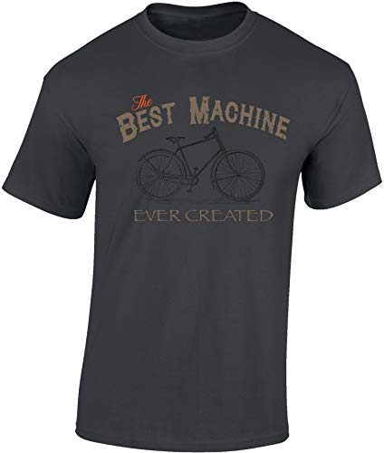 Camiseta de Bicileta: Best Machine - MTB Mountain Bike T-Shirt Hombre-s y Mujer-es Regalo Ciclistas Bici BTT MTB BMX Regalos Deporte - Divertida-s - Ciclista - Retro - Fixie Outdoor (XL)