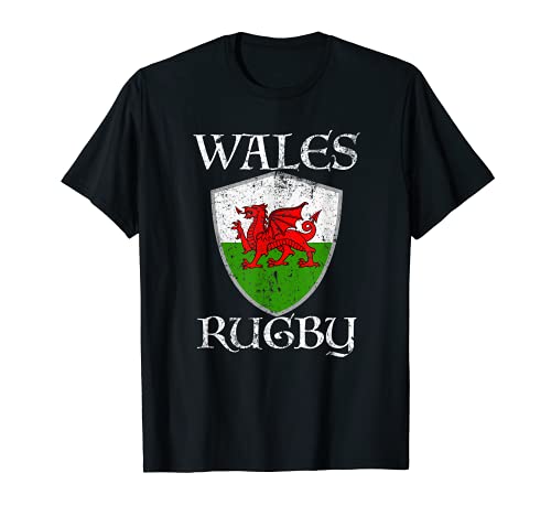 Camiseta de rugby de Gales con bandera galesa CYMRU Camiseta