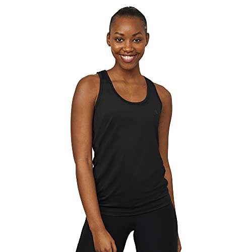 Camiseta Deportiva sin Mangas para Mujer, Pack de 1, Camiseta Racerback para el Gimnasio, Correr, Yoga, Transpirable, Secado Rápido, Materiales Reciclados (Negro, XXL)